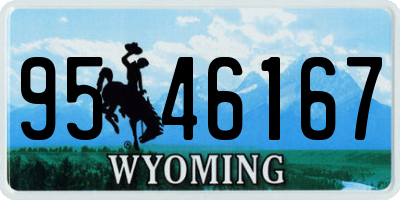 WY license plate 9546167