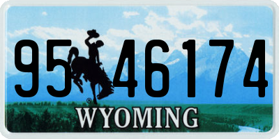 WY license plate 9546174