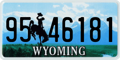 WY license plate 9546181