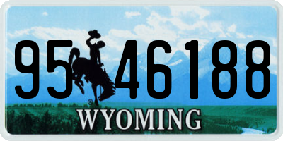 WY license plate 9546188