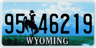 WY license plate 9546219