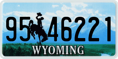 WY license plate 9546221