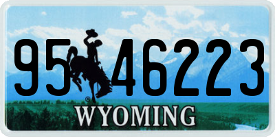 WY license plate 9546223