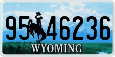 WY license plate 9546236
