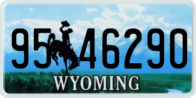 WY license plate 9546290