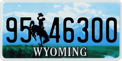 WY license plate 9546300