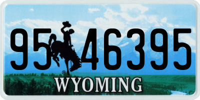 WY license plate 9546395