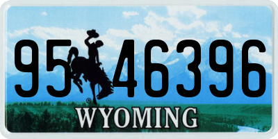 WY license plate 9546396