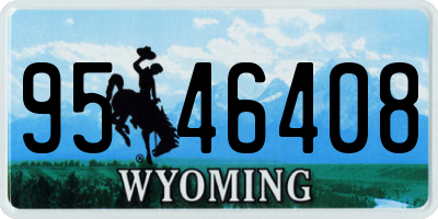 WY license plate 9546408
