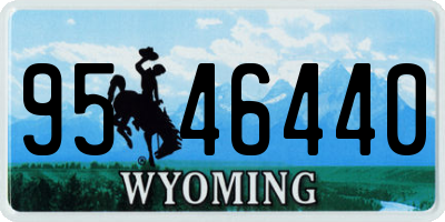 WY license plate 9546440