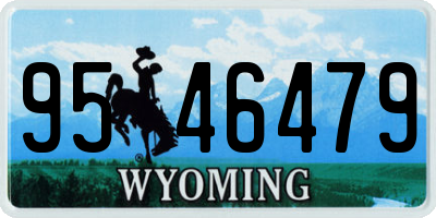 WY license plate 9546479