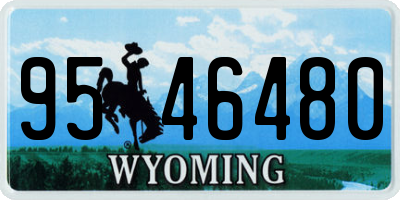 WY license plate 9546480