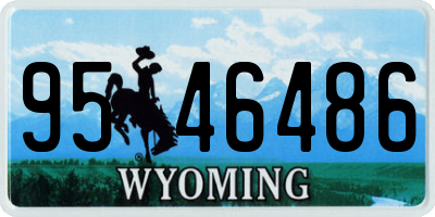 WY license plate 9546486