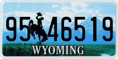 WY license plate 9546519
