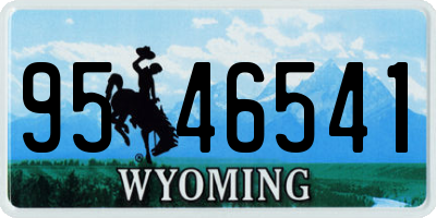 WY license plate 9546541