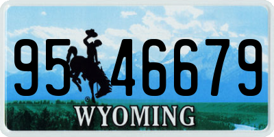 WY license plate 9546679