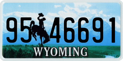 WY license plate 9546691
