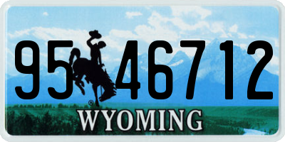 WY license plate 9546712