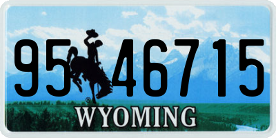 WY license plate 9546715