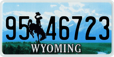 WY license plate 9546723