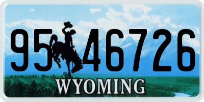 WY license plate 9546726