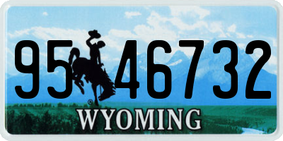 WY license plate 9546732