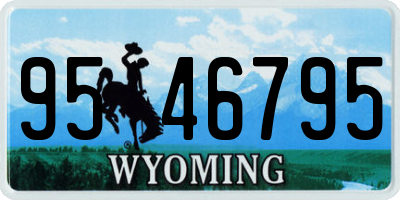 WY license plate 9546795