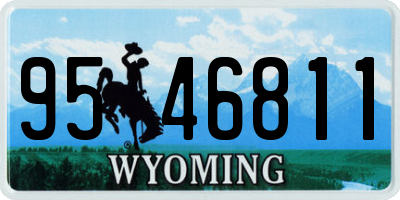WY license plate 9546811