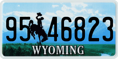 WY license plate 9546823
