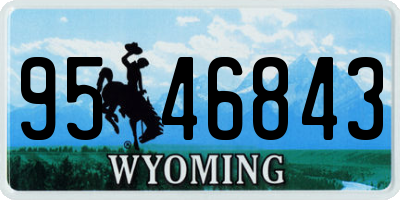 WY license plate 9546843