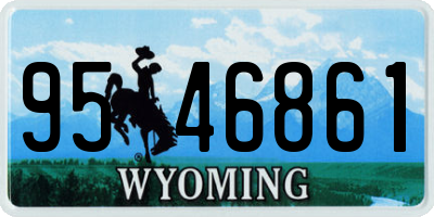 WY license plate 9546861