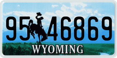 WY license plate 9546869