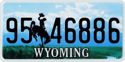 WY license plate 9546886
