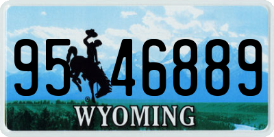 WY license plate 9546889