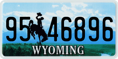 WY license plate 9546896