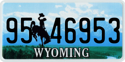 WY license plate 9546953