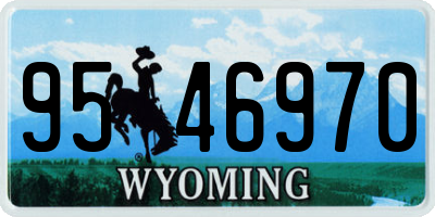 WY license plate 9546970