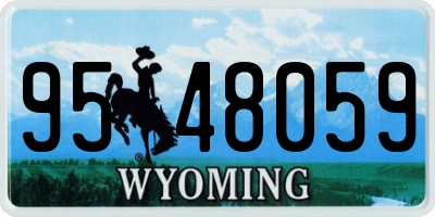 WY license plate 9548059