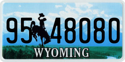 WY license plate 9548080