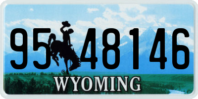 WY license plate 9548146