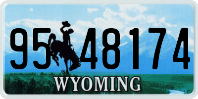 WY license plate 9548174