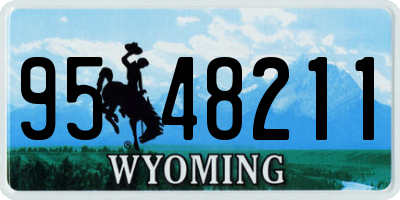 WY license plate 9548211