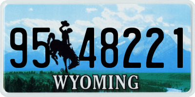 WY license plate 9548221