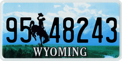 WY license plate 9548243