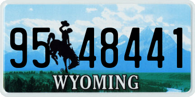 WY license plate 9548441