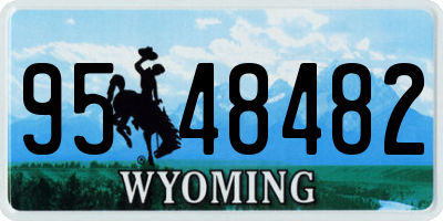 WY license plate 9548482