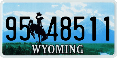 WY license plate 9548511