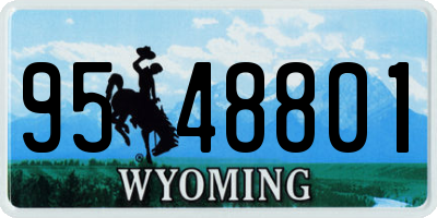 WY license plate 9548801