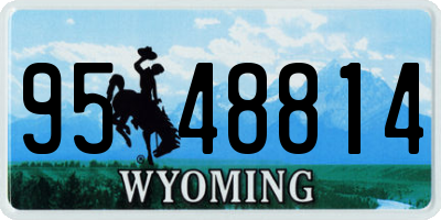 WY license plate 9548814