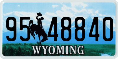 WY license plate 9548840